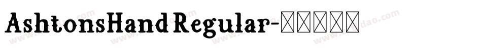 AshtonsHand Regular字体转换